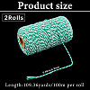2 Rolls Macrame 2-Ply Cotton Braided Thread MAKN-CY0001-01B-2