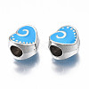 Alloy Enamel European Beads MPDL-T005-002B-RS-3