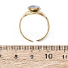 304 Stainless Steel with Glass Cat Eye Cuff Rings for Women RJEW-K309-40D-5