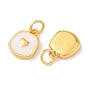Brass Enamel Pendants KK-K364-25B-02-2