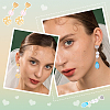 30Pcs 5 Colors Ion Plating(IP) Heart Shape 304 Stainless Steel Stud Earring Findings EJEW-DC0001-01-6
