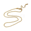 Ion Plating(IP) 304 Stainless Steel Ball Chain Necklace X-NJEW-D045-03G-1