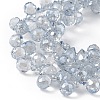 Transparent Electroplate Glass Beads Strands EGLA-F152A-PL04-3