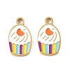 304 Stainless Steel Enamel Charms STAS-R168-01C-G-1