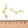Brass Stud Earrings Findings KK-B179-09G-2