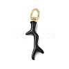 Brass Enamel Pendants KK-C110-29G-01-1