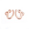 Rose Gold Plated Alloy Letter Pendants X-PALLOY-J718-01RG-U-1