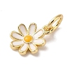 Brass Enamel Charms X-KK-L216-006G-01-2