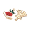 Christmas Alloy Enamel Pendants X-FIND-I067-02KCG-04B-2