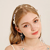 Zinc Alloy Rhinestone Hair Bands OHAR-WH20007-01B-G-5