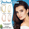40Pcs 2 Colors Brass Earring Hooks KK-ME0002-46-2
