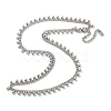 Non-Tarnish 304 Stainless Steel Round Ball Charms Link Chain Necklaces NJEW-G119-01P-1