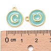 Golden Plated Alloy Enamel Charms X-ENAM-S118-05C-3