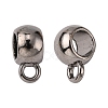 Tibetan Style Alloy Tube Bails TIBEP-LFH251Y-B-FF-3