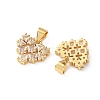 Brass Micro Pave Cubic Zirconia Charms CU-CBA03AF-18A-02-2