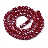 Electroplate Glass Beads Strands EGLA-A034-P3mm-A13-2