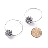 Ball Beaded Big Hoop Earrings EJEW-JE04804-3