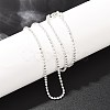 2MM Brass Ball Chain Necklaces for Men Women NJEW-L012-04S-1