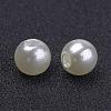 Creamy White Round Chunky Imitation Loose Acrylic Pearl Beads X-PACR-6D-12-2