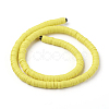 Flat Round Handmade Polymer Clay Beads CLAY-R067-6.0mm-22-3