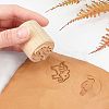 Wood Wax Seal Stamp AJEW-WH0122-014-3