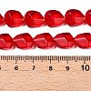 Frosted Glass Beads Strands GLAA-T023-30A-4