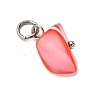 Dyed Natural Trochid Shell/Trochus Shell Pendants PALLOY-JF04484-02-3