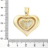 Brass Micro Pave Clear Cubic Zirconia Pendants KK-S510-31G-01-3