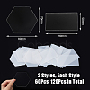 120Pcs 2 Style Transparent Acrylic Blank Place Cards AJEW-DC0001-28-2