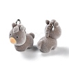 Animal Shape Flocky Resin Pendants RESI-Q229-01C-2
