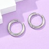 Tarnish Resistant 304 Stainless Steel Huggie Hoop Earrings EJEW-F111-20mm-P-5