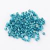 Plated Glass Bugle Beads SEED-R043-07-3