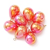 8Pcs UV Plating Acrylic Pendants FIND-YW0002-04E-1