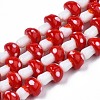 Autumn Theme Mushroom Handmade Lampwork Beads Strands X-LAMP-R116-13A-1