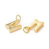Rack Plating Eco-friendly Brass Micro Pave Clear Cubic Zirconia Charms KK-D072-01G-U-NR-2