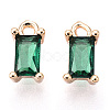 Brass Cubic Zirconia Charms X1-KK-S350-367L-1
