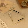 2 Pairs 2 Colors Golden Rhinestone Hair Bobby Pins OHAR-LP0004-13A-1