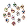 Brass Micro Pave Cubic Zirconia Pendants KK-G404-A-01-1