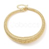 Iron Round Snake Chains Choker Necklaces NJEW-P289-04G-2