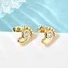 Brass & Crystal Rhinestone Stud Earrings for Women EJEW-G464-04G-03-1