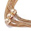 Brass Box Chains Multi-strand Necklaces NJEW-C040-01C-3