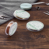 3 Rolls 3 Colors Round Copper Wire KK-LP0004-21C-1