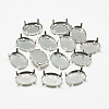 Non-Tarnish 201 Stainless Steel Sew on Prong Settings STAS-T032-03-6x8mm-1