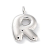 Rack Plating Brass Balloon Letter Pendants KK-C050-01P-R-1