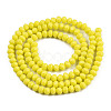 Opaque Solid Color Glass Beads Strands EGLA-A034-P8mm-D26-3