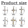 60Pcs 6 Styles Alloy Rhinestone Cabochons MRMJ-FH0001-53-2