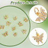 PandaHall Elite 10Pcs 5 Style Brass Micro Pave Clear Cubic Zirconia Charms KK-PH0006-04-4