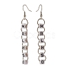 Word Ivrhes Long Brass Dangle Earrings for Women EJEW-JE04753-5