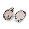 Natural Rose Quartz Pendants G-Z101-02AS-10-2