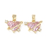 Valentine's Day Brass Micro Mixed Color Cubic Zirconia Pendants KK-A299-03G-1